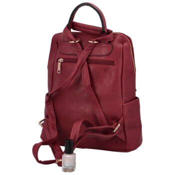 Dámský batoh kabelka vínový - Coveri Lusia