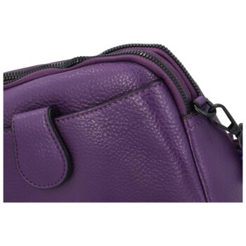 Dámská crossbody kabelka/taška tmavě fialová - Paolo bags Laura