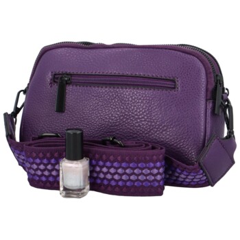 Dámská crossbody kabelka/taška tmavě fialová - Paolo bags Laura