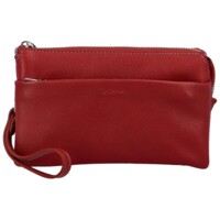 Dámská kožená crossbody kabelka tmavě červená - Katana Isola