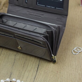 Dámská kožená peněženka šedá - Gregorio Fellissa