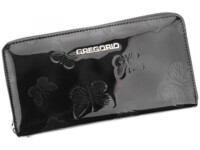 Dámská kožená pouzdrová peněženka černá - Gregorio Mallvina