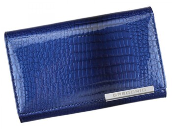Dámská kožená peněženka modrá - Gregorio Malvinia