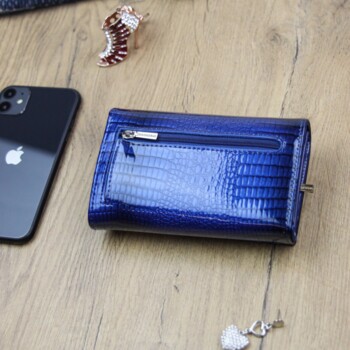 Dámská kožená peněženka modrá - Gregorio Malvinia