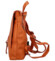Dámský kožený batůžek/kabelka oranžový - Delami Vera Pelle Francesco
