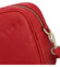 Dámská kožená crossbody kabelka malinově červená -  ItalY Kriane G