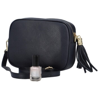 Dámská kožená crossbody kabelka tmavě modrá -  ItalY Kriane G