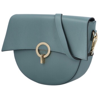 Dámska kožená crossbody bledě modrá - Delami Nora 