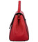 Dámská kožená kabelka do ruky červená - Delami Vera Pelle Fatismy