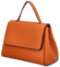 Dámská kožená kabelka do ruky oranžová - Delami Vera Pelle Fatismy