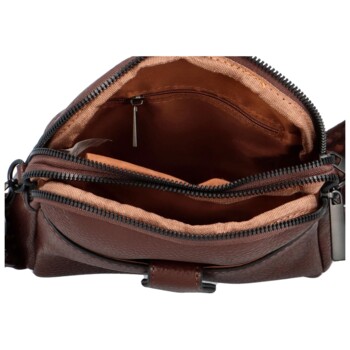 Dámská crossbody kabelka/taška čokoládová hnědá - Paolo bags Sarah