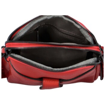 Dámská crossbody kabelka/taška červená - Paolo bags Sarah