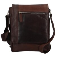 Pánská kožená crossbody taška černá - Greenwood Justwant