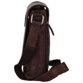Pánská kožená crossbody taška černá - Greenwood Justwant