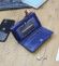 Dámská kožená lakovaná peněženka modrá - Gregorio Larrisa