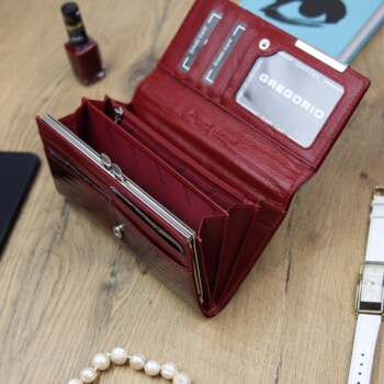 Dámská kožená peněženka červená - Gregorio Alexia