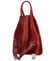 Dámský kožený batoh červený - Delami Wernieta