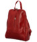 Dámský kožený batoh tmavě červený - Delami Bibianah