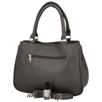 Trendy dámská koženková kabelka do ruky Regina, šedá