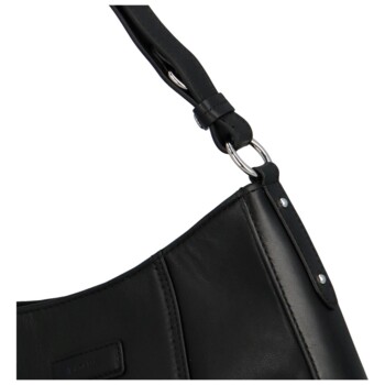 Dámská kožená kabelka přes rameno černá - Katana Lavana