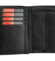 Pánská kožená peněženka černo/červená - Pierre Cardin Muffas