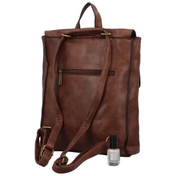 Dámský kabelko batoh tmavě hnědý - Coveri Atalanta