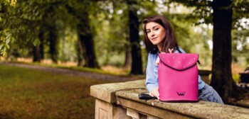 Dámský moderní batoh fuchsiový - Vuch Linton Dotty Pink