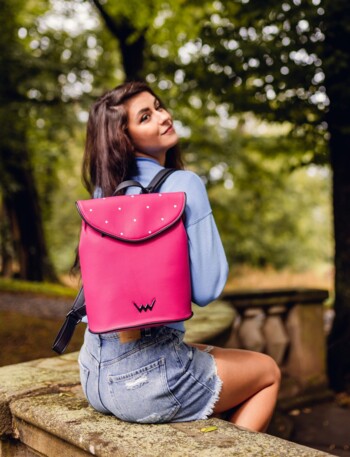 Dámský moderní batoh fuchsiový - Vuch Linton Dotty Pink