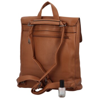 Dámský kabelko batoh hnědý - Coveri Vernisia