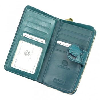 Dámská kožená peněženka tyrkysová - Gregorio Astalla