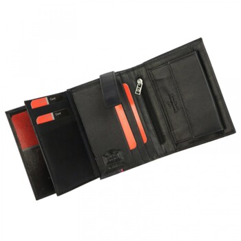 Pánská kožená peněženka černá - Pierre Cardin Riley