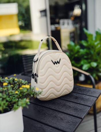 Dámský batůžek kabelka béžový - Vuch Sasmi Cream