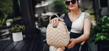 Dámský batůžek kabelka béžový - Vuch Sasmi Cream