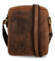 Pánská kožená crossbody/taška hnědá broušená - Diviley Rhyss