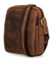 Pánská kožená crossbody/taška hnědá broušená - Diviley Rhyss
