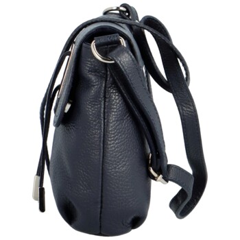 Dámská kožená crossbody kabelka tmavě modrá - ItalY Porta