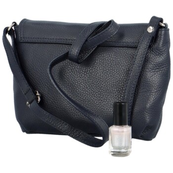 Dámská kožená crossbody kabelka tmavě modrá - ItalY Porta