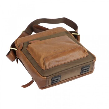 Pánská kožená crossbody taška camel - Pierre Cardin Izarr