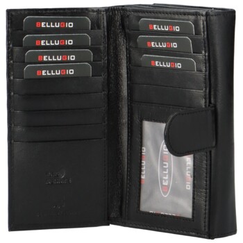 Dámská kožená peněženka černá - Bellugio Ermína
