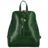 Dámsky kožený batoh zelený - Delami Vera Pelle Liviena