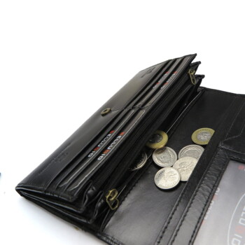 Dámská kožená peněženka černá - Bellugio Sawin