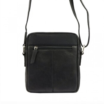 Pánská kožená crossbody taška černá - Pierre Cardin Farenn