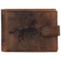 Pánská kožená peněženka hnědá - Bellugio Yeryss Kůň