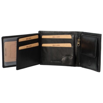 Pánská kožená peněženka černá - Bellugio Antoni