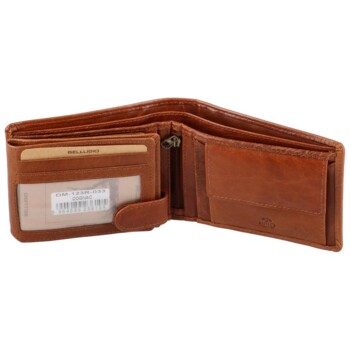 Pánská kožená peněženka koňaková - Bellugio Antoni