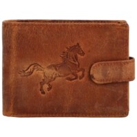Pánská kožená peněženka camel - Bellugio Yeryss Kůň
