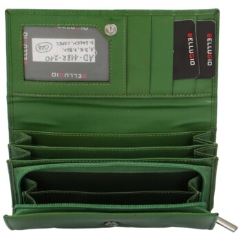 Dámská kožená peněženka zelená - Bellugio Ermína