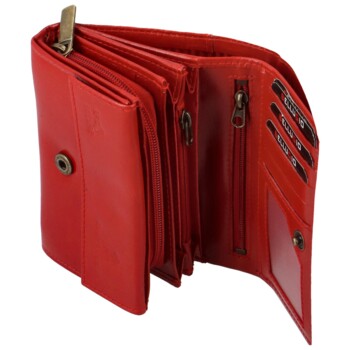 Dámská kožená peněženka červená - Bellugio Luise