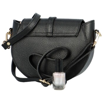 Dámská kožená crossbody kabelka černá - Delami Vera Pelle Daisy