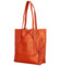 Dámská kožená kabelka oranžová - Delami Vera Pelle Ernesta